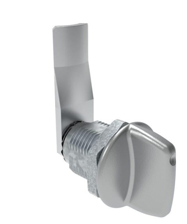 Southco Quarter-Turn Cam Latch, Tall wing, 24mm (.94 in) Grip, Not Sealed, Zinc Alloy, Chrome Plated, Bright