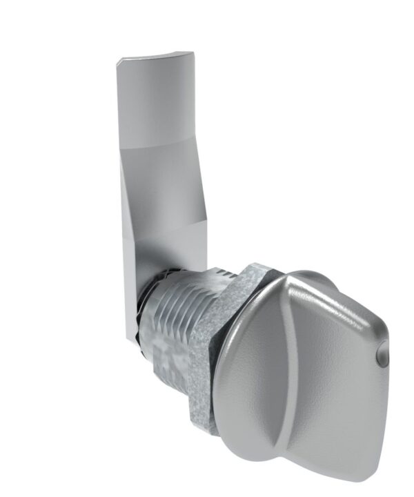 Southco Quarter-Turn Cam Latch, Tall wing, 24mm (.94 in) Grip, Sealed, Zinc Alloy, Chrome Plated, Bright