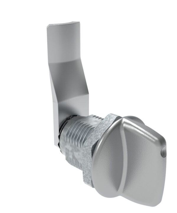 Southco Quarter-Turn Cam Latch, Tall wing, 26mm (1.02 in) Grip, Not Sealed, Zinc Alloy, Chrome Plated, Bright