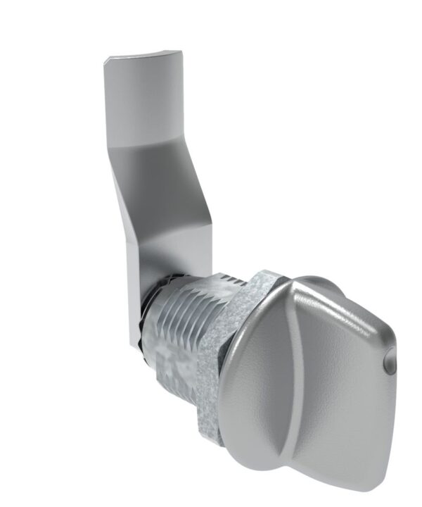 Southco Quarter-Turn Cam Latch, Tall wing, 28mm (1.10 in) Grip, Not Sealed, Zinc Alloy, Chrome Plated, Bright