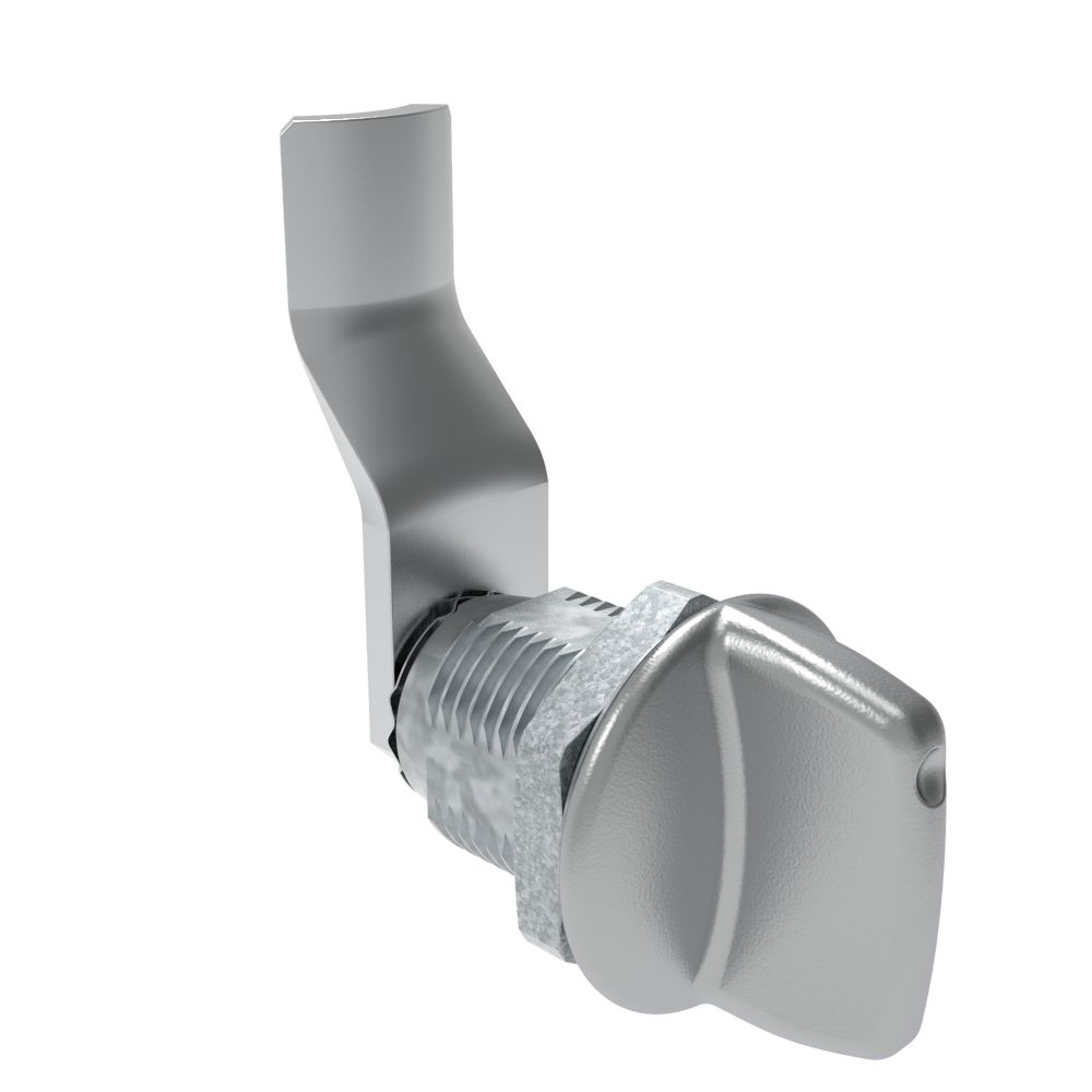 Southco Quarter-Turn Cam Latch, Tall wing, 32mm (1.25 in) Grip, Not Sealed, Zinc Alloy, Chrome Plated, Bright