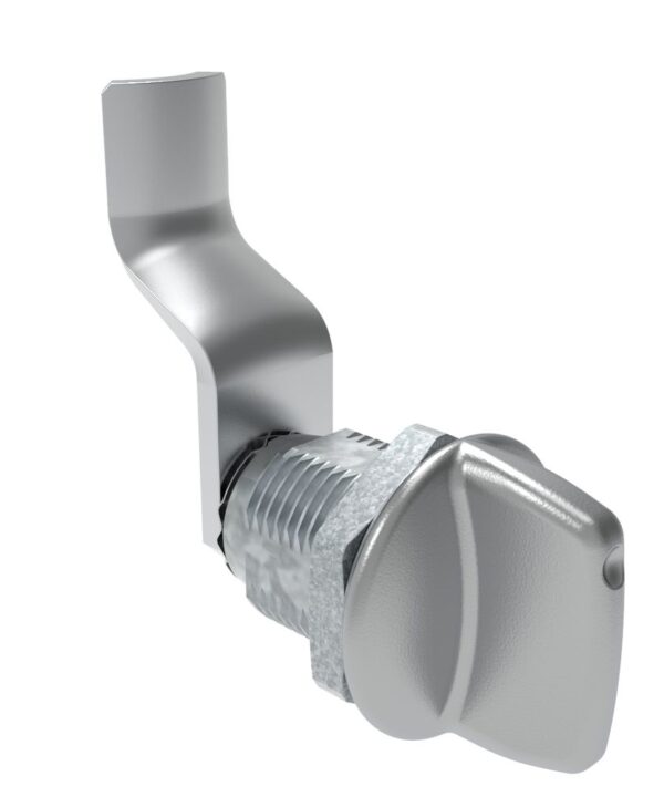 Southco Quarter-Turn Cam Latch, Tall wing, 38mm (1.50 in) Grip, Not Sealed, Zinc Alloy, Chrome Plated, Bright