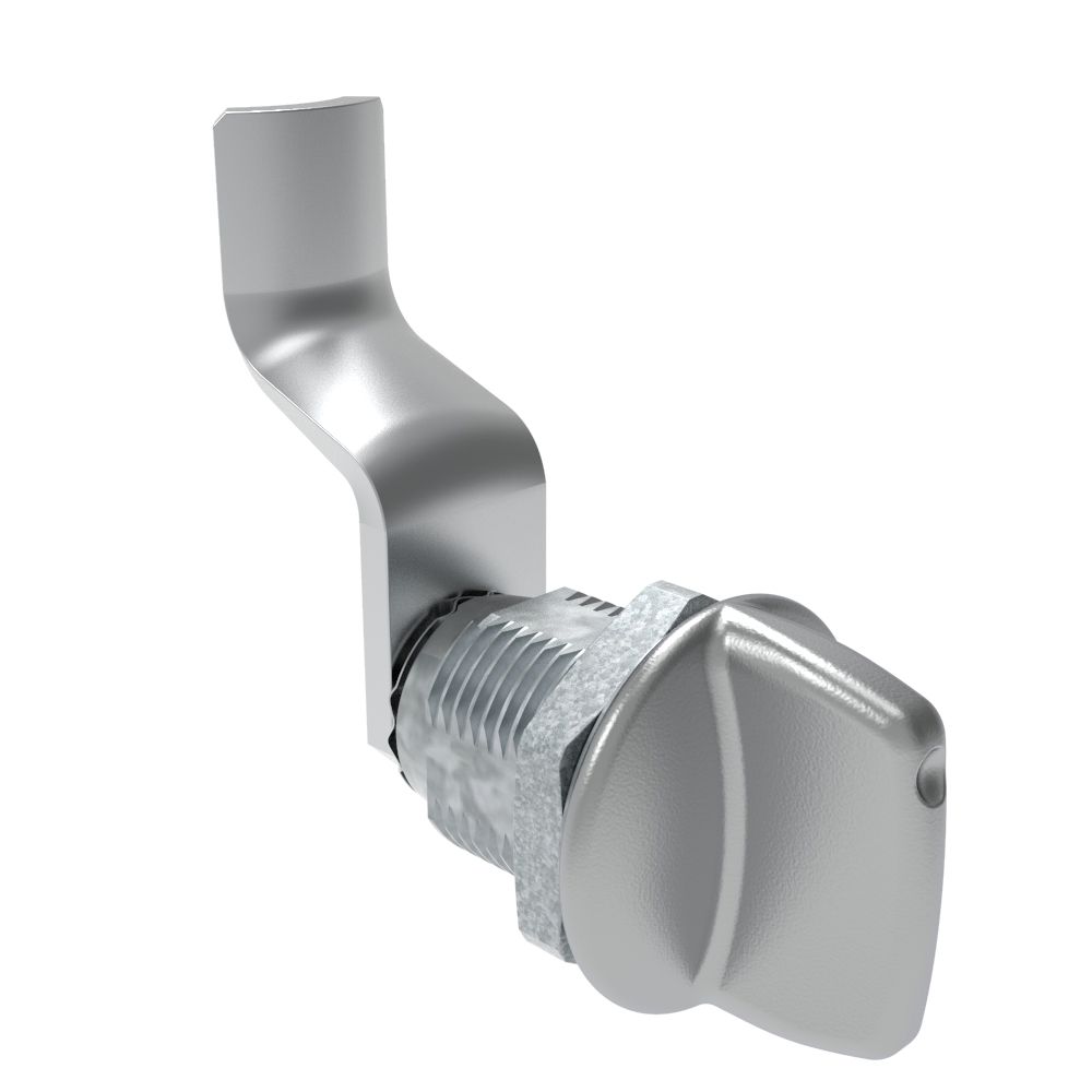 Southco Quarter-Turn Cam Latch, Tall wing, 40mm (1.57 in) Grip, Not Sealed, Zinc Alloy, Chrome Plated, Bright