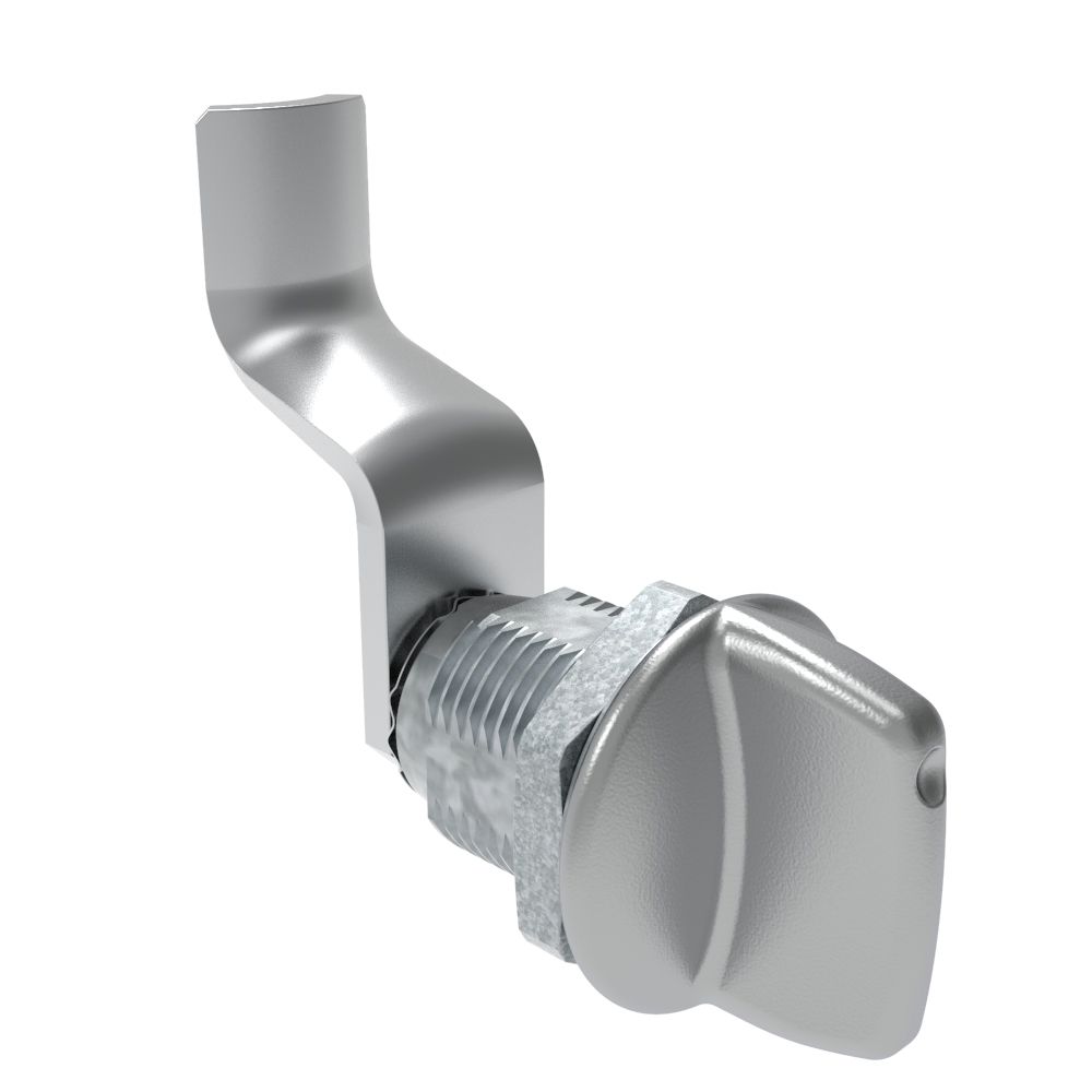 Southco Quarter-Turn Cam Latch, Tall wing, 42mm (1.65 in) Grip, Not Sealed, Zinc Alloy, Chrome Plated, Bright