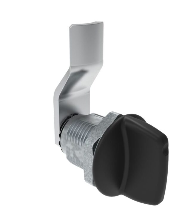 Southco Quarter-Turn Cam Latch, Tall wing, 14mm (.55 in) Grip, Not Sealed, Zinc Alloy, Powder Coat, Black