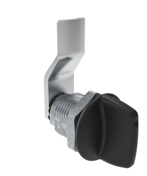 Southco Quarter-Turn Cam Latch, Tall wing, 14mm (.55 in) Grip, Sealed, Zinc Alloy, Powder Coat, Black