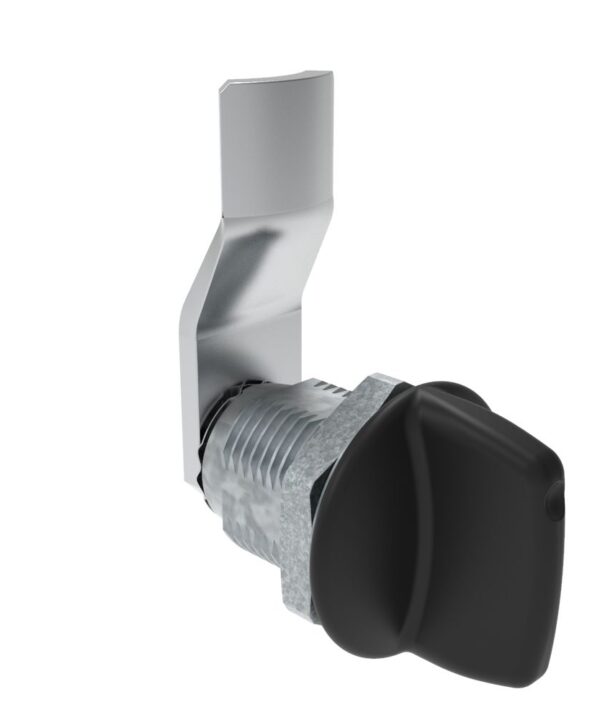 Southco Quarter-Turn Cam Latch, Tall wing, 16mm (.63 in) Grip, Not Sealed, Zinc Alloy, Powder Coat, Black