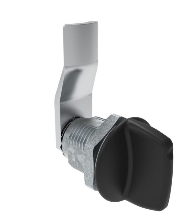 Southco Quarter-Turn Cam Latch, Tall wing, 18mm (.71 in) Grip, Sealed, Zinc Alloy, Powder Coat, Black