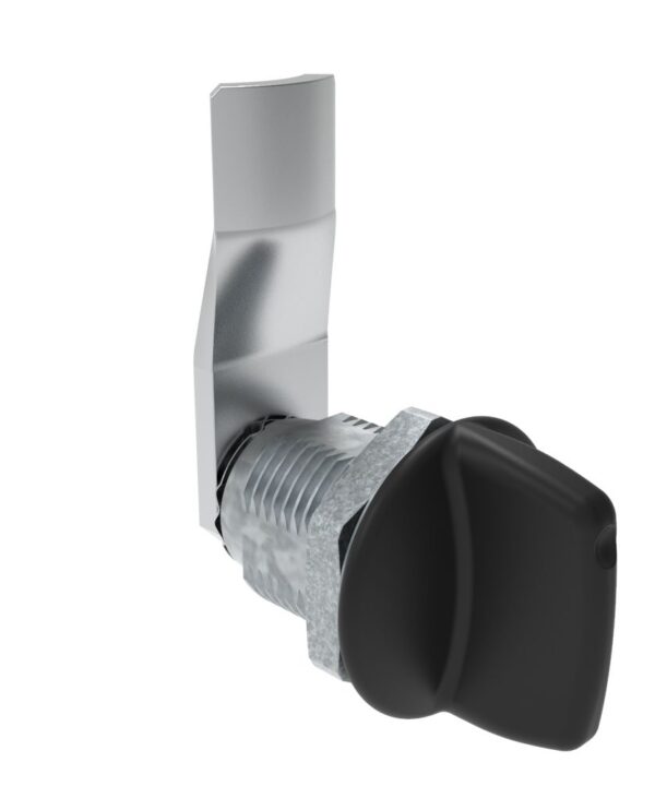 Southco Quarter-Turn Cam Latch, Tall wing, 20mm (.79 in) Grip, Not Sealed, Zinc Alloy, Powder Coat, Black