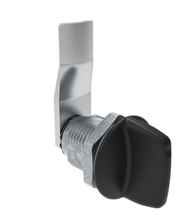 Southco Quarter-Turn Cam Latch, Tall wing, 20mm (.79 in) Grip, Sealed, Zinc Alloy, Powder Coat, Black
