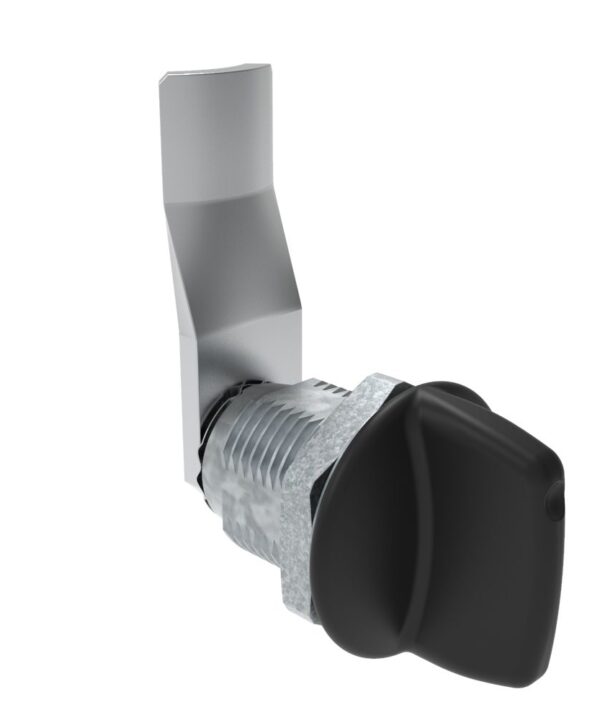 Southco Quarter-Turn Cam Latch, Tall wing, 26mm (1.02 in) Grip, Not Sealed, Zinc Alloy, Powder Coat, Black