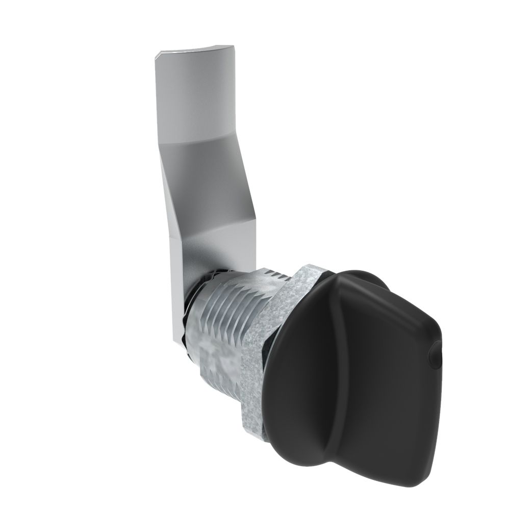 Southco Quarter-Turn Cam Latch, Tall wing, 26mm (1.02 in) Grip, Not Sealed, Zinc Alloy, Powder Coat, Black