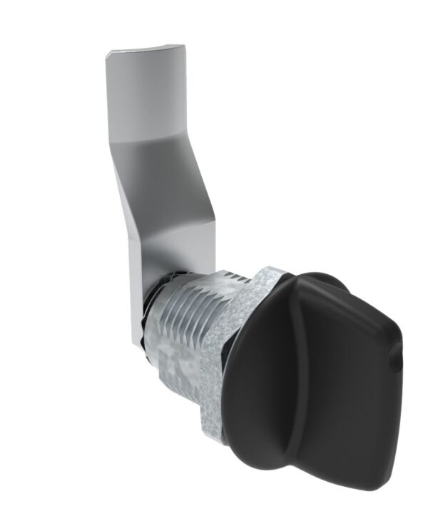 Southco Quarter-Turn Cam Latch, Tall wing, 28mm (1.10 in) Grip, Not Sealed, Zinc Alloy, Powder Coat, Black