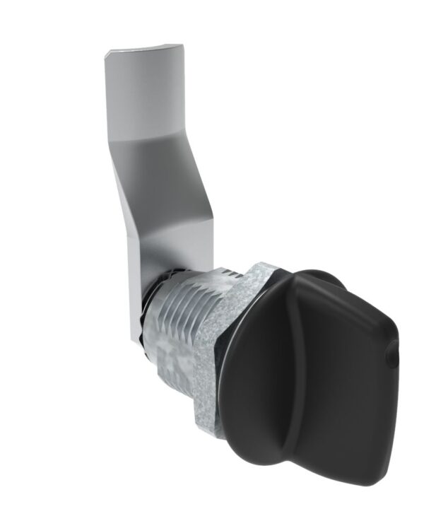 Southco Quarter-Turn Cam Latch, Tall wing, 28mm (1.10 in) Grip, Sealed, Zinc Alloy, Powder Coat, Black