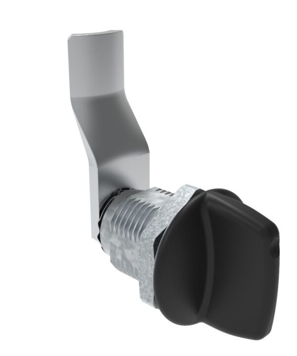Southco Quarter-Turn Cam Latch, Tall wing, 30mm (1.18 in) Grip, Not Sealed, Zinc Alloy, Powder Coat, Black