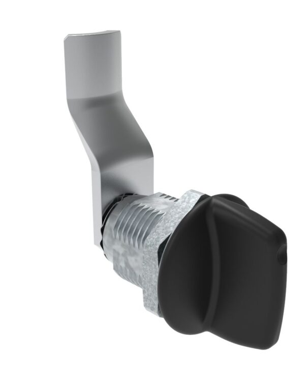 Southco Quarter-Turn Cam Latch, Tall wing, 32mm (1.25 in) Grip, Not Sealed, Zinc Alloy, Powder Coat, Black