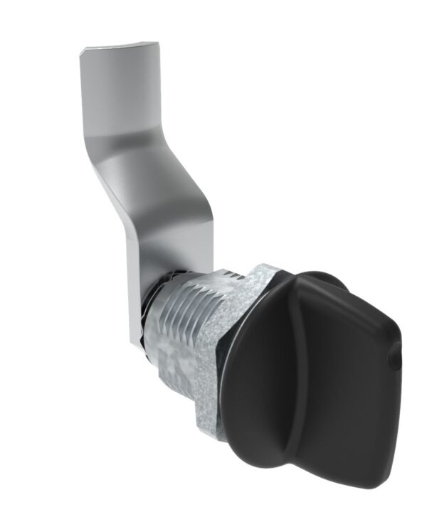 Southco Quarter-Turn Cam Latch, Tall wing, 34mm (1.34 in) Grip, Sealed, Zinc Alloy, Powder Coat, Black