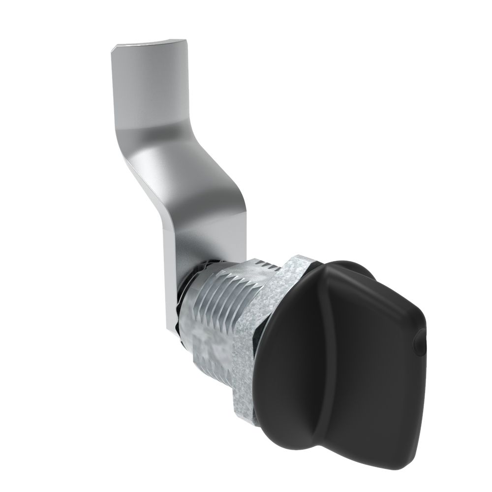 Southco Quarter-Turn Cam Latch, Tall wing, 36mm (1.42 in) Grip, Not Sealed, Zinc Alloy, Powder Coat, Black