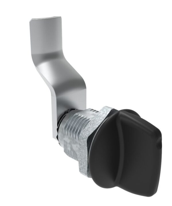 Southco Quarter-Turn Cam Latch, Tall wing, 36mm (1.42 in) Grip, Sealed, Zinc Alloy, Powder Coat, Black