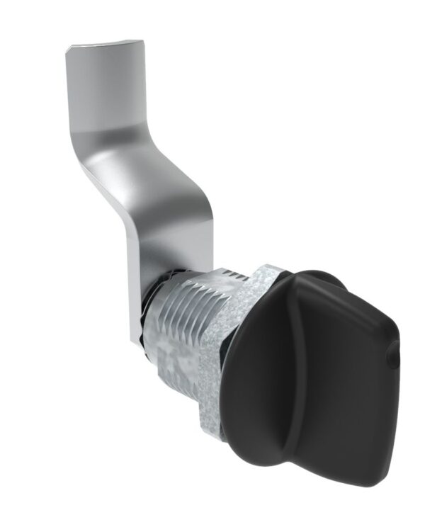 Southco Quarter-Turn Cam Latch, Tall wing, 38mm (1.50 in) Grip, Not Sealed, Zinc Alloy, Powder Coat, Black