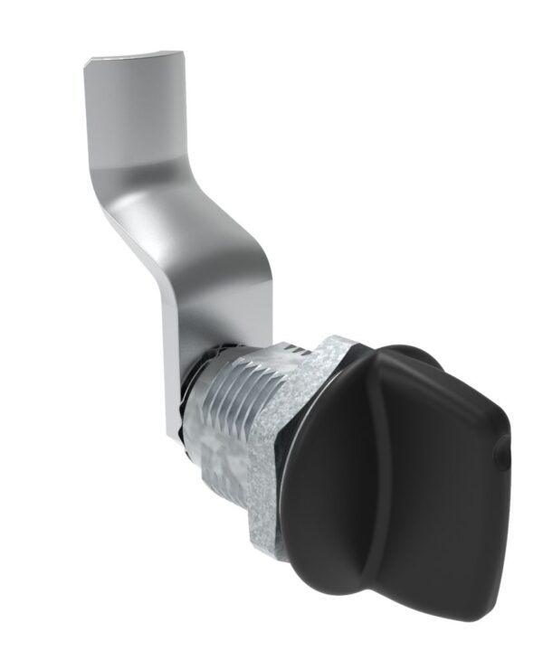 Southco Quarter-Turn Cam Latch, Tall wing, 38mm (1.50 in) Grip, Sealed, Zinc Alloy, Powder Coat, Black
