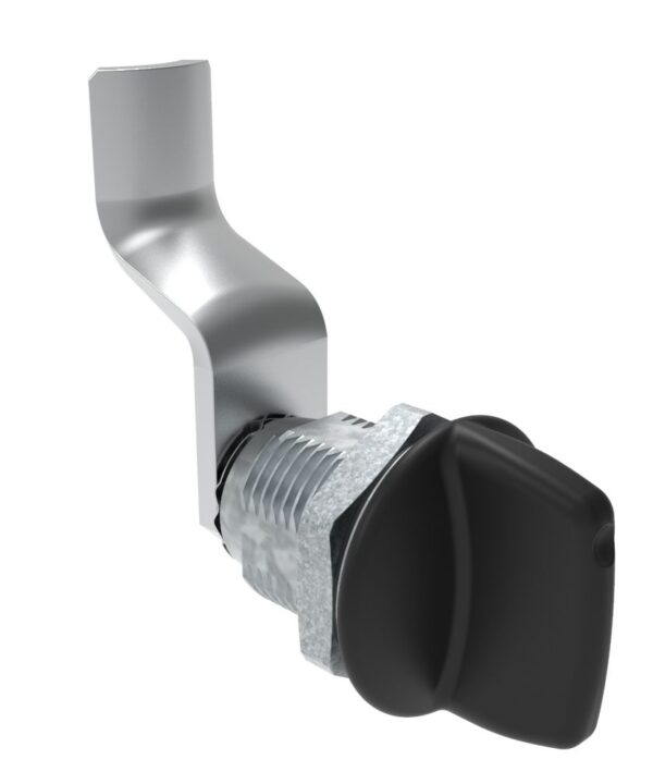 Southco Quarter-Turn Cam Latch, Tall wing, 40mm (1.57 in) Grip, Sealed, Zinc Alloy, Powder Coat, Black