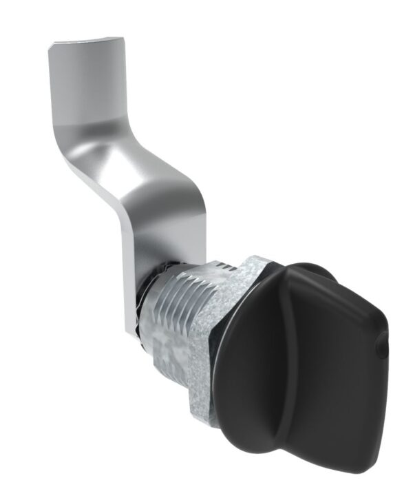 Southco Quarter-Turn Cam Latch, Tall wing, 42mm (1.65 in) Grip, Sealed, Zinc Alloy, Powder Coat, Black