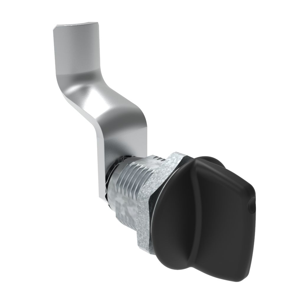 Southco Quarter-Turn Cam Latch, Tall wing, 42mm (1.65 in) Grip, Sealed, Zinc Alloy, Powder Coat, Black