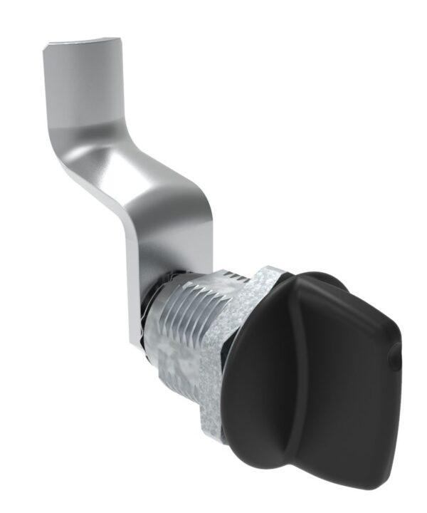 Southco Quarter-Turn Cam Latch, Tall wing, 44mm (1.73 in) Grip, Not Sealed, Zinc Alloy, Powder Coat, Black