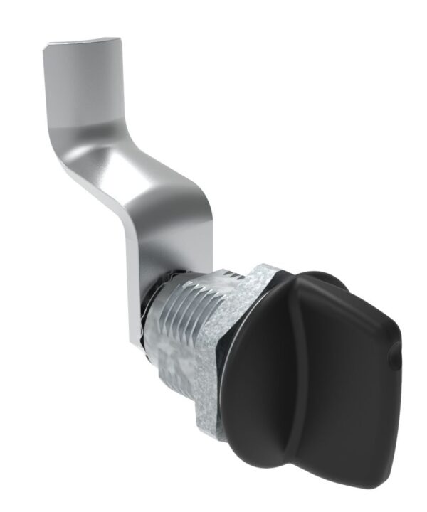 Southco Quarter-Turn Cam Latch, Tall wing, 44mm (1.73 in) Grip, Sealed, Zinc Alloy, Powder Coat, Black