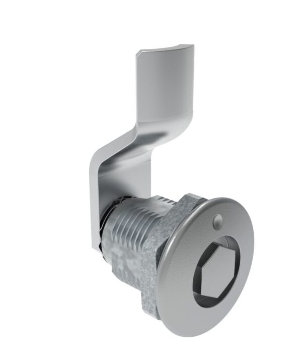 Southco Quarter-Turn Cam Latch, Bellcore 216, 8mm (.31 in) Grip, Not Sealed, Zinc Alloy, Chrome Plated, Bright