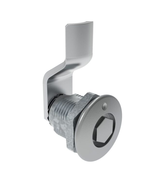 Southco Quarter-Turn Cam Latch, Bellcore 216, 8mm (.31 in) Grip, Sealed, Zinc Alloy, Chrome Plated, Bright