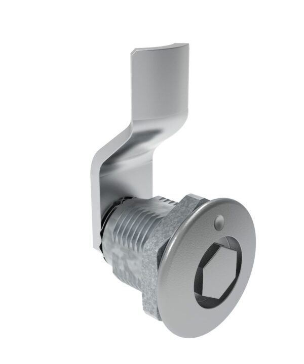 Southco Quarter-Turn Cam Latch, Bellcore 216, 10mm (.39 in) Grip, Not Sealed, Zinc Alloy, Chrome Plated, Bright
