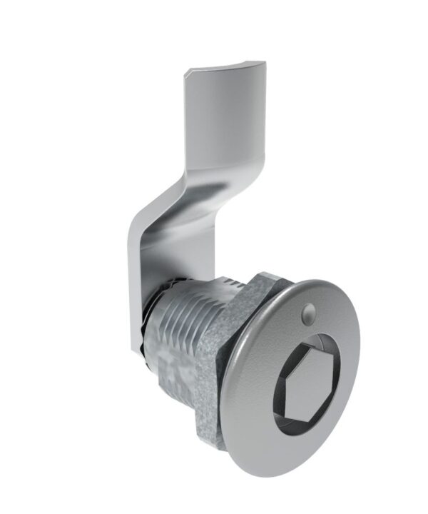 Southco Quarter-Turn Cam Latch, Bellcore 216, 10mm (.39 in) Grip, Sealed, Zinc Alloy, Chrome Plated, Bright