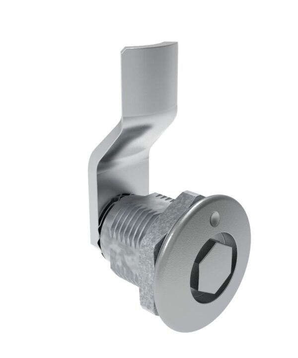 Southco Quarter-Turn Cam Latch, Bellcore 216, 12mm (.47 in) Grip, Not Sealed, Zinc Alloy, Chrome Plated, Bright