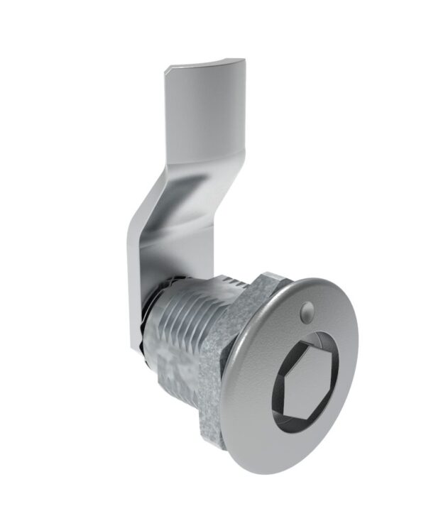 Southco Quarter-Turn Cam Latch, Bellcore 216, 14mm (.55 in) Grip, Not Sealed, Zinc Alloy, Chrome Plated, Bright
