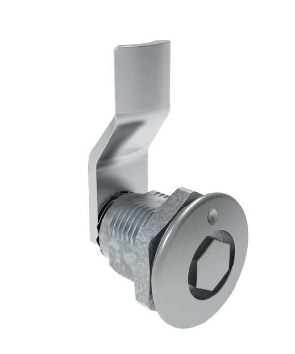 Southco Quarter-Turn Cam Latch, Bellcore 216, 14mm (.55 in) Grip, Sealed, Zinc Alloy, Chrome Plated, Bright
