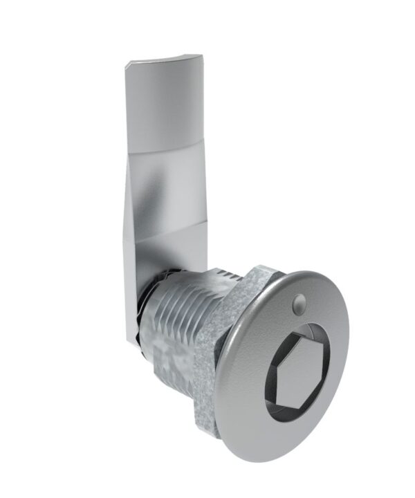Southco Quarter-Turn Cam Latch, Bellcore 216, 22mm (.87 in) Grip, Not Sealed, Zinc Alloy, Chrome Plated, Bright