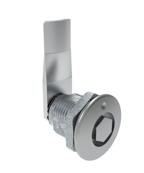 Southco Quarter-Turn Cam Latch, Bellcore 216, 22mm (.87 in) Grip, Sealed, Zinc Alloy, Chrome Plated, Bright