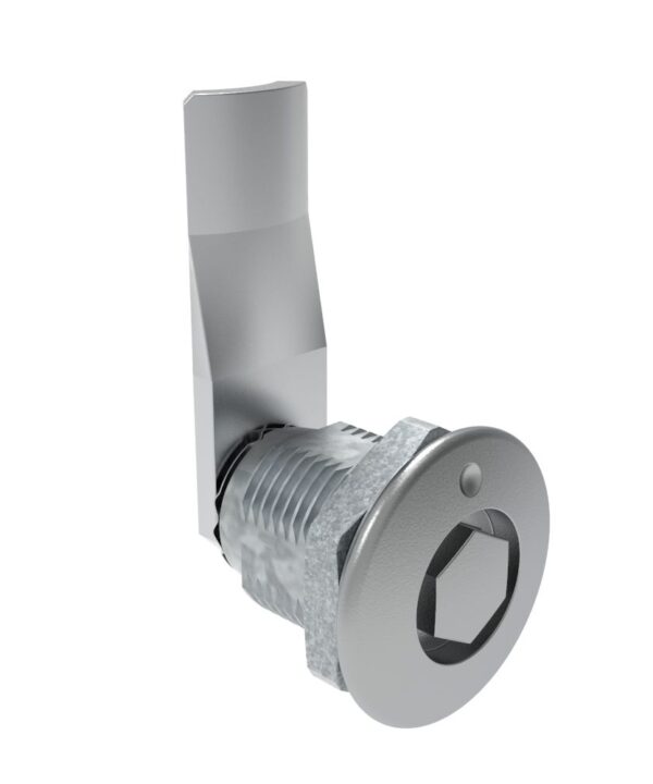 Southco Quarter-Turn Cam Latch, Bellcore 216, 24mm (.94 in) Grip, Not Sealed, Zinc Alloy, Chrome Plated, Bright