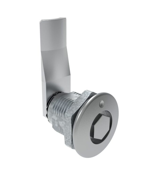 Southco Quarter-Turn Cam Latch, Bellcore 216, 24mm (.94 in) Grip, Sealed, Zinc Alloy, Chrome Plated, Bright