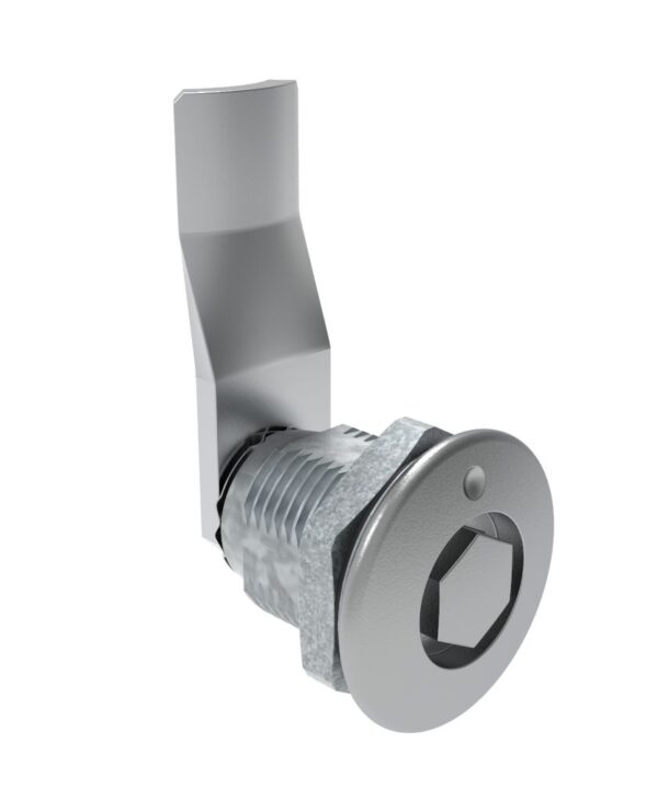 Southco Quarter-Turn Cam Latch, Bellcore 216, 26mm (1.02 in) Grip, Sealed, Zinc Alloy, Chrome Plated, Bright