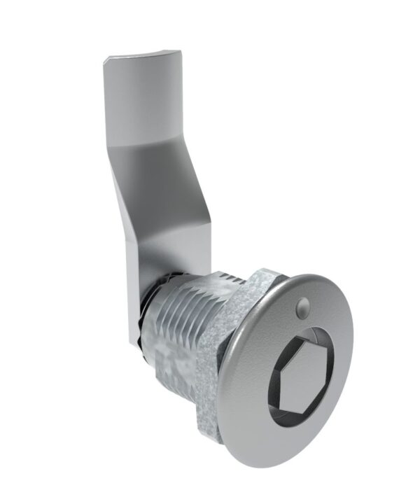 Southco Quarter-Turn Cam Latch, Bellcore 216, 28mm (1.10 in) Grip, Not Sealed, Zinc Alloy, Chrome Plated, Bright