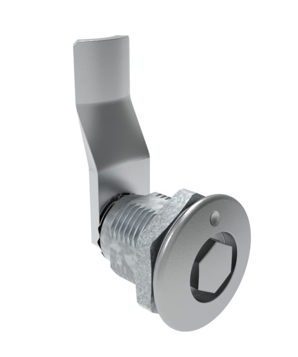 Southco Quarter-Turn Cam Latch, Bellcore 216, 28mm (1.10 in) Grip, Sealed, Zinc Alloy, Chrome Plated, Bright