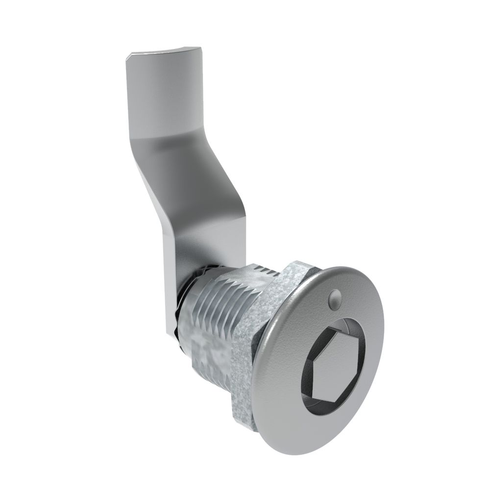 Southco Quarter-Turn Cam Latch, Bellcore 216, 32mm (1.25 in) Grip, Not Sealed, Zinc Alloy, Chrome Plated, Bright