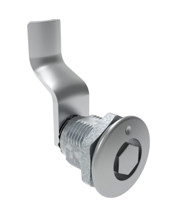 Southco Quarter-Turn Cam Latch, Bellcore 216, 38mm (1.50 in) Grip, Sealed, Zinc Alloy, Chrome Plated, Bright