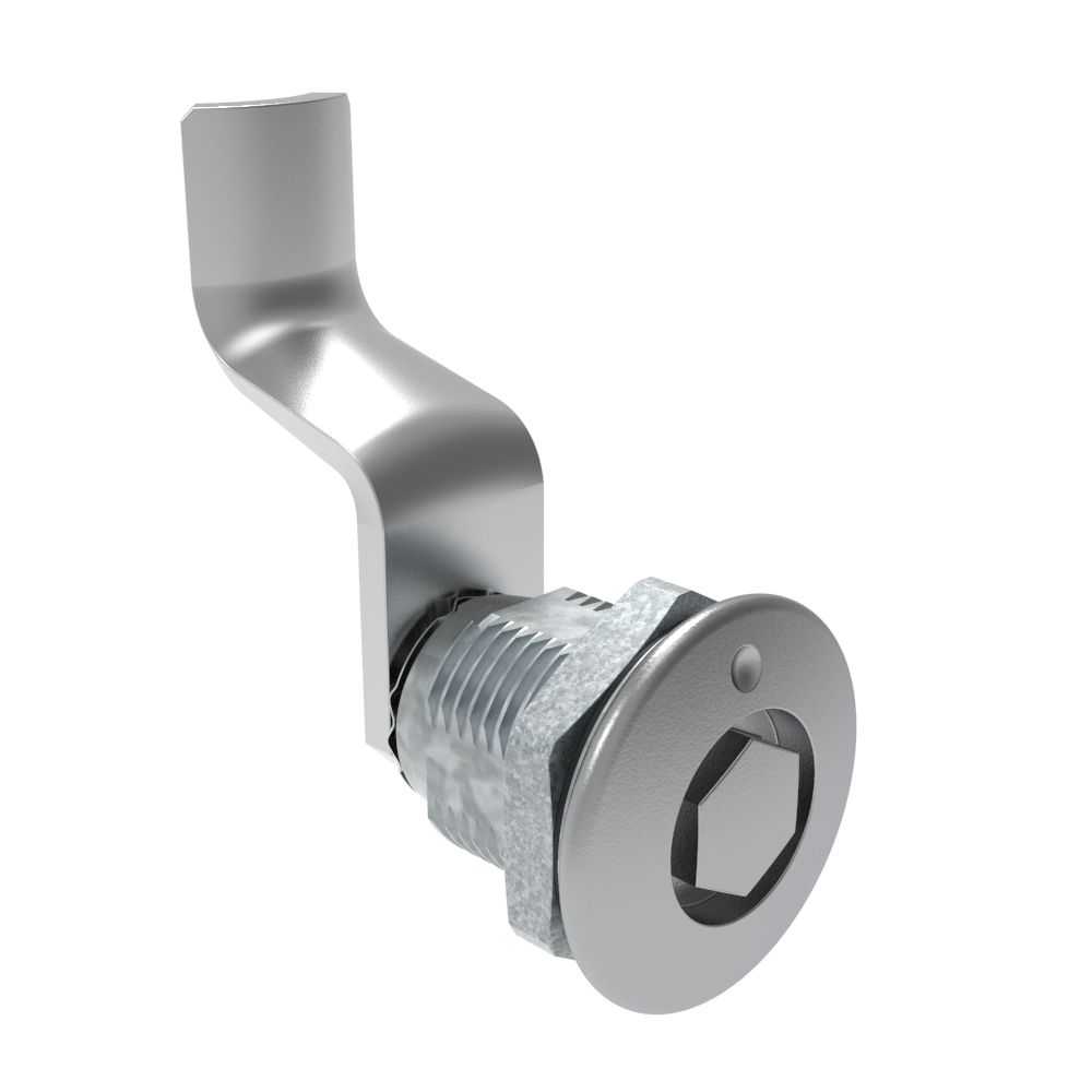 Southco Quarter-Turn Cam Latch, Bellcore 216, 44mm (1.73 in) Grip, Sealed, Zinc Alloy, Chrome Plated, Bright