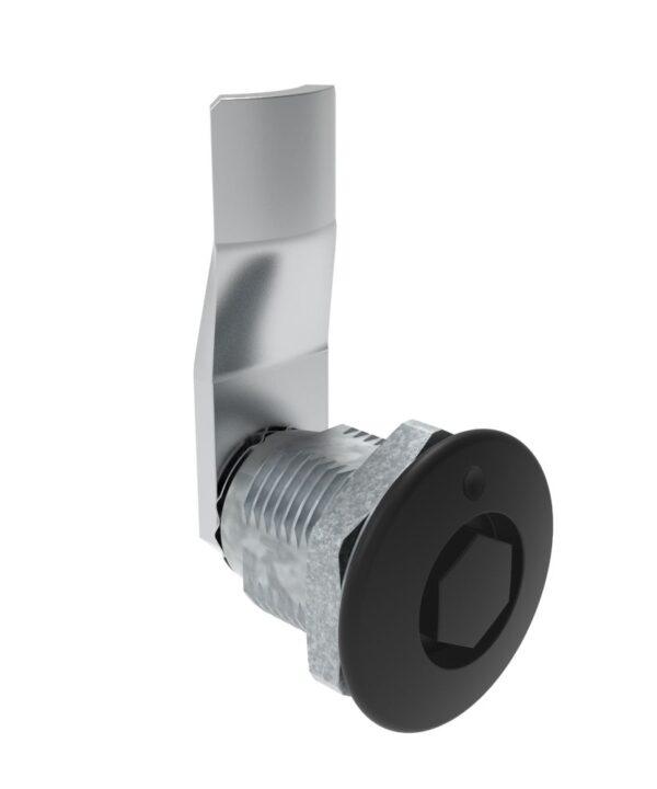 Southco Quarter-Turn Cam Latch, Bellcore 216, 20mm (.79 in) Grip, Not Sealed, Zinc Alloy, Powder Coat, Black
