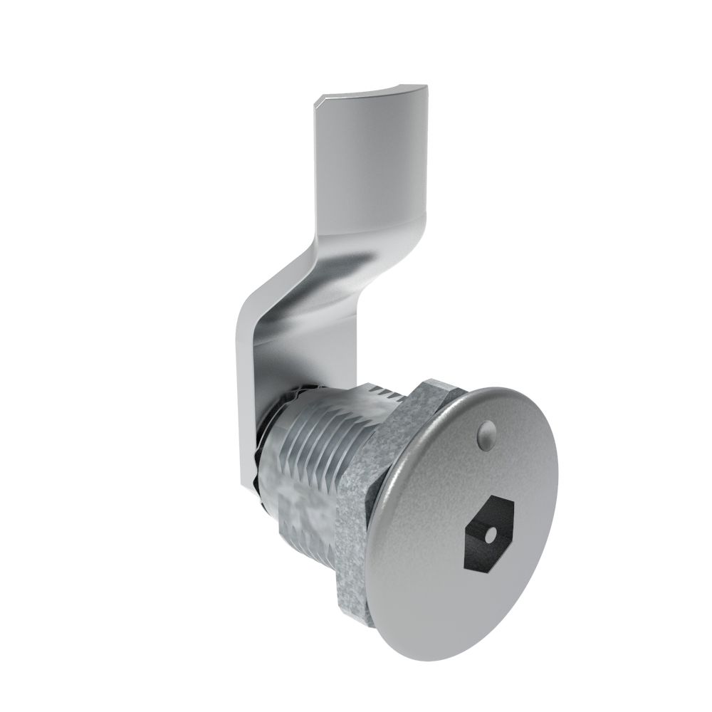 Southco Quarter-Turn Cam Latch, Bellcore Electronics, 10mm (.39 in) Grip, Not Sealed, Zinc Alloy, Chrome Plated, Bright