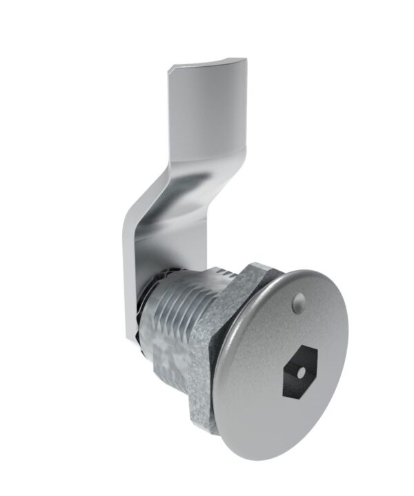 Southco Quarter-Turn Cam Latch, Bellcore Electronics, 12mm (.47 in) Grip, Sealed, Zinc Alloy, Chrome Plated, Bright